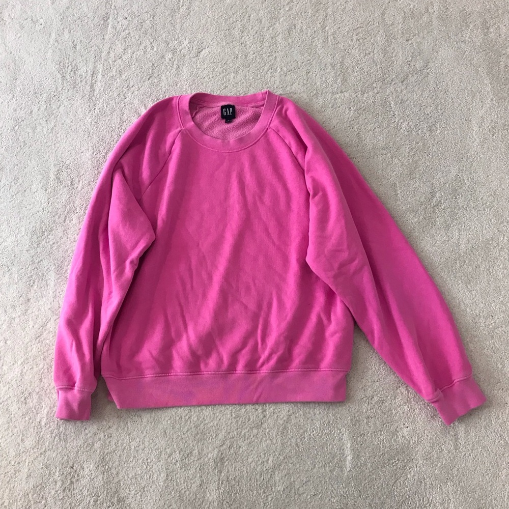 GAP Women's Hot Pink Crewneck Sweatshirt